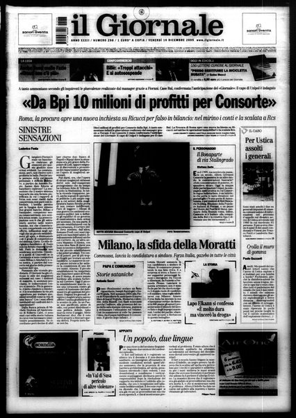 Il giornale : quotidiano del mattino